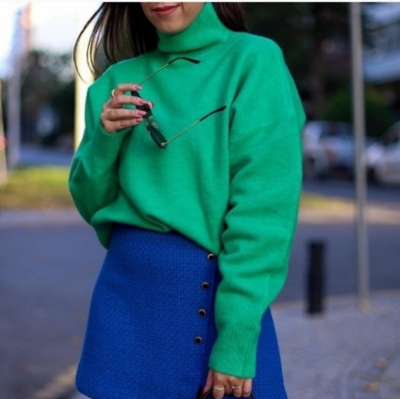 Zara Sweaters - Zara Sweater NWT XL Bright Green
